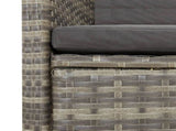 Garden Dining Set Grey PE rattan 6-seater Seats Many 3277618