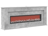 Fireplace with LED Strip Concrete 130 x 20 x 69.5 cm 8021090
