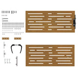 Garden Gate 85x100 cm Corten Steel Square Design 153245
