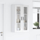 Wall Glass Cabinet PORTO High Gloss White 60 x 31 x 100 cm 885529