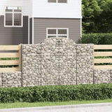 Arched Gabion Baskets 8 pcs 200x30x140/160 cm Galvanised Iron 3146158