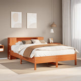 Bookcase Bed without Mattress Wax Brown 140x200 cm Solid Wood Pine 3322833