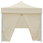 Folding Pop-up Party Tent with 8 Sidewalls 870x291x315 cm Cream 44976