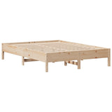 Bed Frame without Mattress 150x200 cm King Size Solid Wood Pine 3306144