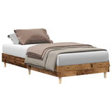 Bed Frame No Mattress Old Wood 90x200 cm Engineered Wood 861055