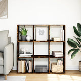 Room Divider Bookcase Smoked Oak 102x29x103.5 cm Engineered Wood 858043
