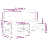 Middle Sofas with Cushions 2 pcs Grey Solid Wood Pine 825578