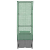 Raised Bed with Greenhouse Cover Rattan Look 40x40x139 cm 4015855