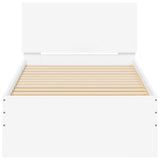 Bed Frame without Mattress with LED Lights White 90x190 cm Single 838834