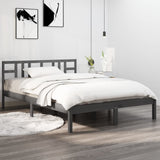 Bed Frame without Mattress Grey 200x200 cm Solid Wood 3105427