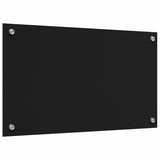 Kitchen Backsplash 2 pcs Black 70 x 40 cm Tempered Glass 3415542