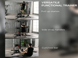 Home Gym Machine, Multifunctional Gym Equipment with High and Low Pulleys, Pull Up Bar, 15-Position T3398P349230