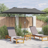 Garden Parasol Anthracite 370 x 197 x 239 cm 42003369