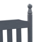 Rocking Chair with Curved Seat Grey Poplar Wood 45698