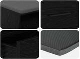 Hall Bench Black Oak 80 x 38 x 46 cm Engineered Wood and Fabric 891457