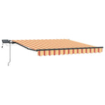 Retractable Awning Manual Yellow and orange 300 x 250 cm Fabric 3329966