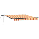 Retractable Awning Manual Yellow and orange 300 x 250 cm Fabric 3329966