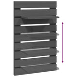ZNTS Wall-mounted Bedside Shelves 2 pcs Grey Solid Wood Pine 824770