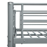 Bunk Bed Frame without Mattress Grey Metal 140x200 cm/90x200 cm 287904