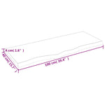 ZNTS Wall Shelf 100x40x cm Untreated Solid Wood Oak 363564