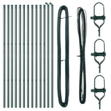 Fence Post 13 pcs Green Steel 42004197