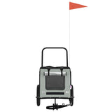 Pet Bike Trailer Grey and Black 54.5 x 120 x 161 cm 93846