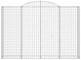 Arched Gabion Baskets 6 pcs 200x50x180/200 cm Galvanised Iron 3146408