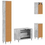 4 Piece Bathroom Cabinet Set ZWOLLE Concrete Grey 3417921