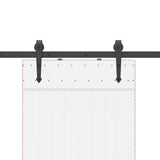 Sliding Door Hardware Kit 213.5 cm Steel Black 4009705