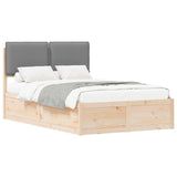 Bed Frame with Upholstered Headboard Light Grey 120 x 190 cm 3405522