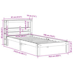 Bed Frame with Headboard without Mattress 75x190 cm Small Single 3306031