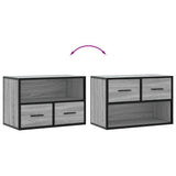 TV Cabinet Grey Sonoma 60x31x39.5 cm Engineered Wood and Metal 848912