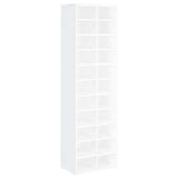Shoe Cabinet White 54x34x183 cm Engineered Wood 800369