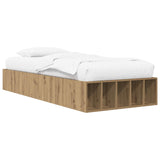 Bed Frame with Storage Artisian Oak 80 x 200 cm Engineered Wood 3429564