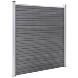 Garden Fence WPC 699x186 cm Grey 3053227