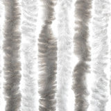 Fly Curtain Light Grey and White 100x220 cm Chenille 377316
