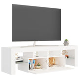 ZNTS TV Cabinet with LED Lights White 140x36.5x40 cm 804364