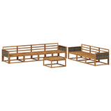 Outdoor Sofa Set 8 pcs Natural Solid Acacia Wood 3382397