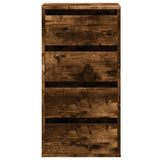 Corner Chest of Drawers Smoked Oak 40x41x76 cm Engineered Wood 852865