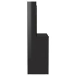 Makeup Table with LED Lights 100x40x135 cm MDF Shining Black 331541