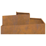 Garden Planter Brown 100 x 100 x 50 cm Weathering Steel 873591