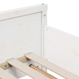Bed Frame with Mattress White 80 x 200 cm Solid Pine Wood 3385953