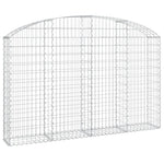 Arched Gabion Basket 200x30x120/140 cm Galvanised Iron 153466