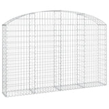 Arched Gabion Basket 200x30x120/140 cm Galvanised Iron 153466