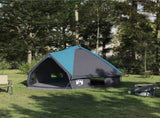 Teepee Tent 6-Person with Roof Blue and Grey 431 x 366 x 185 cm 42004072