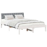Bed frame White and light grey 120 x 200 cm Solid pine wood 878613