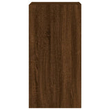 TV Wall Cabinet with LED Lights Brown Oak 40.5x35x80 cm 837266