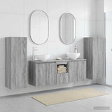 Bathroom Furniture Set 5 pcs Grey Sonoma 33 x 34.5 x 100 cm 3405989