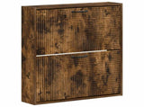 Wall-Mounted Shoe Cabinet HAARLEM 71 x 17 x 86 cm Smoked Oak 896860