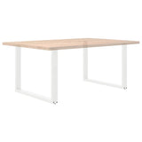 Dining Table Legs U-Shaped 2 pcs White 100x cm Steel 4013197